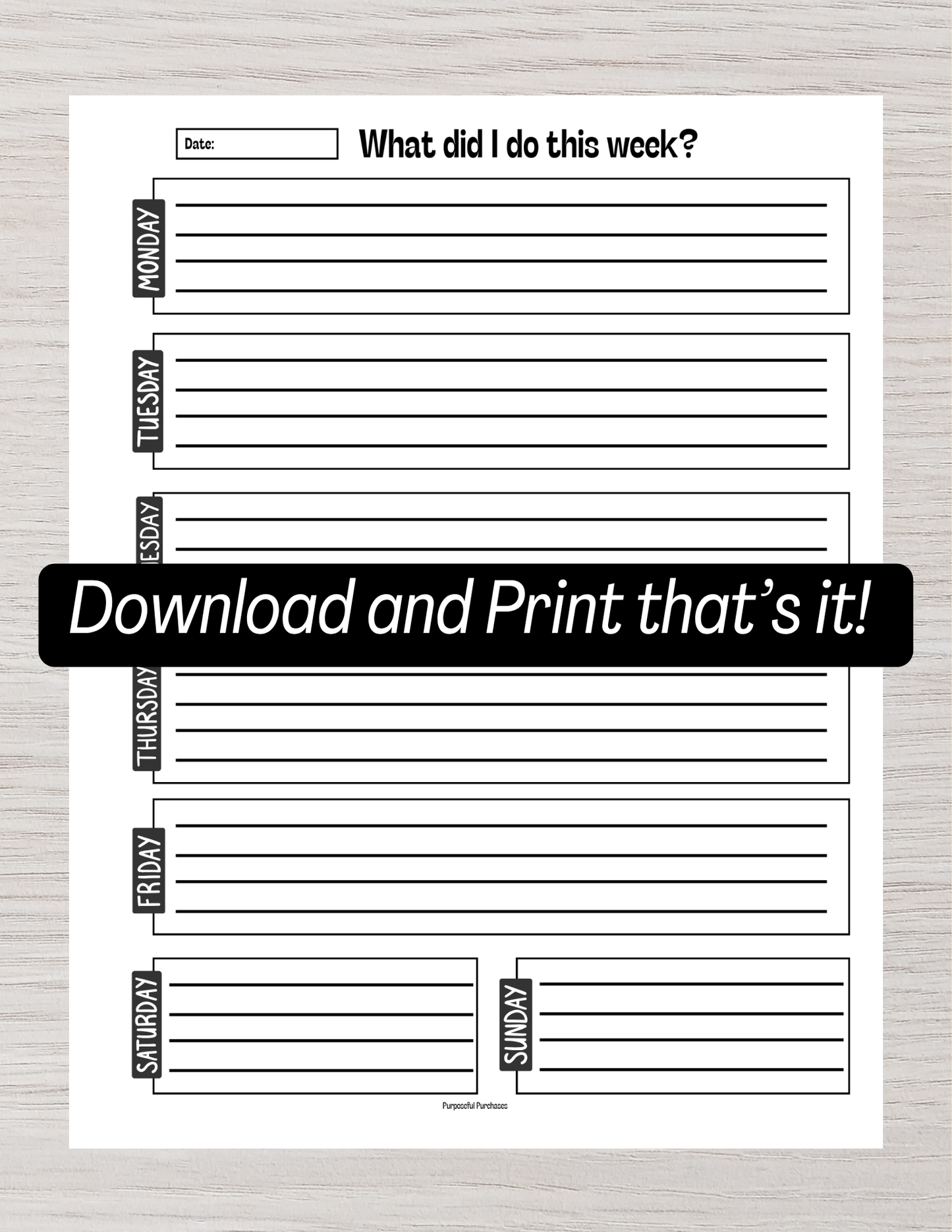 What Did I Do This Week?