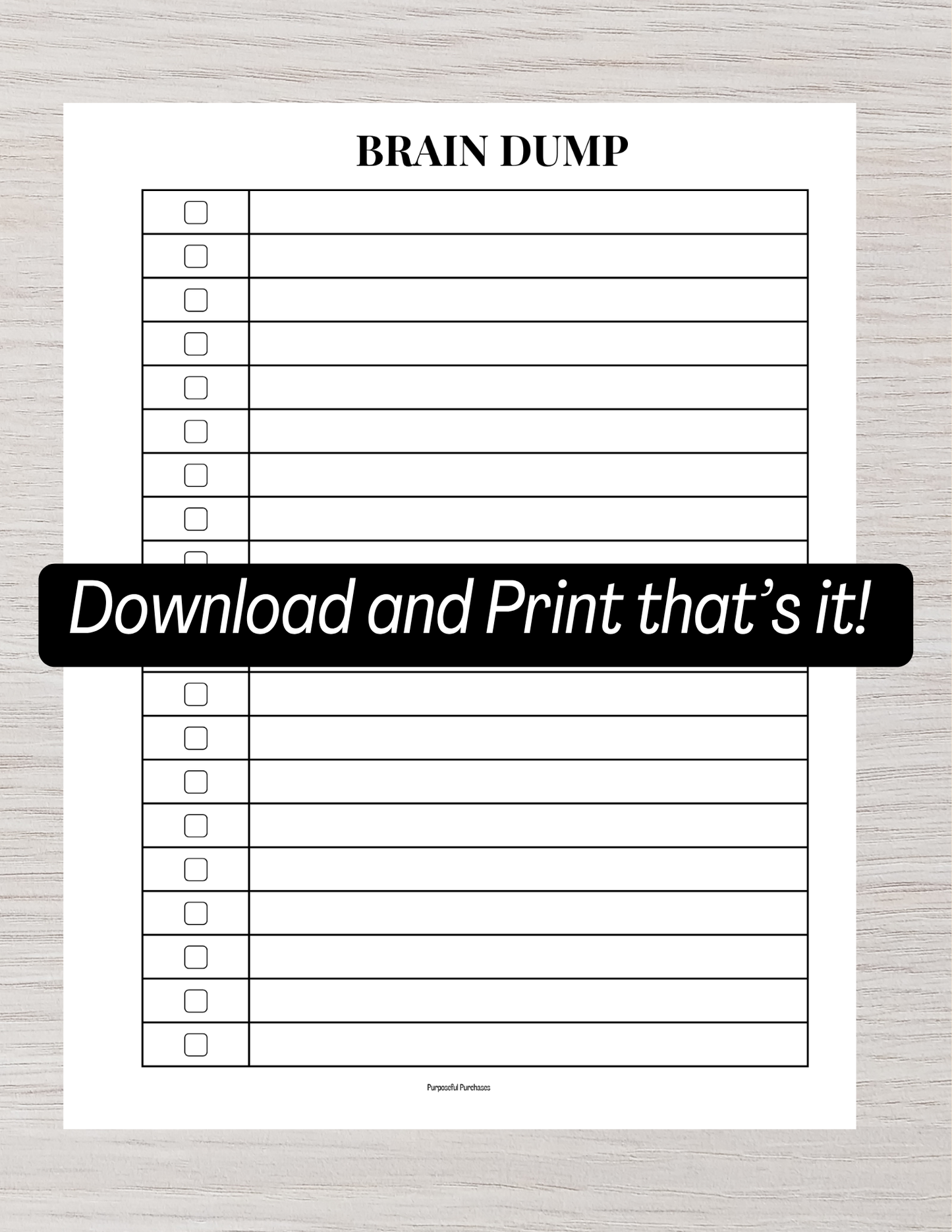 Brain Dump